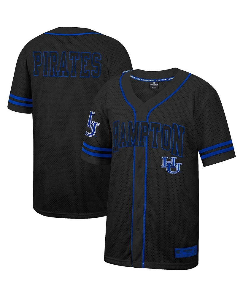 Colosseum Men's Hampton Pirates Free Spirited Mesh Button-Up Baseball Jersey