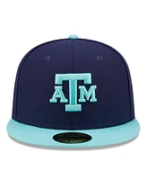 Men's New Era Navy, Light Blue Texas A&M Aggies 59FIFTY Fitted Hat