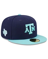 Men's New Era Navy, Light Blue Texas A&M Aggies 59FIFTY Fitted Hat