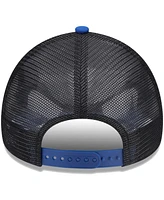Men's New Era Blue Chelsea Overlay E-Frame Trucker Snapback Hat