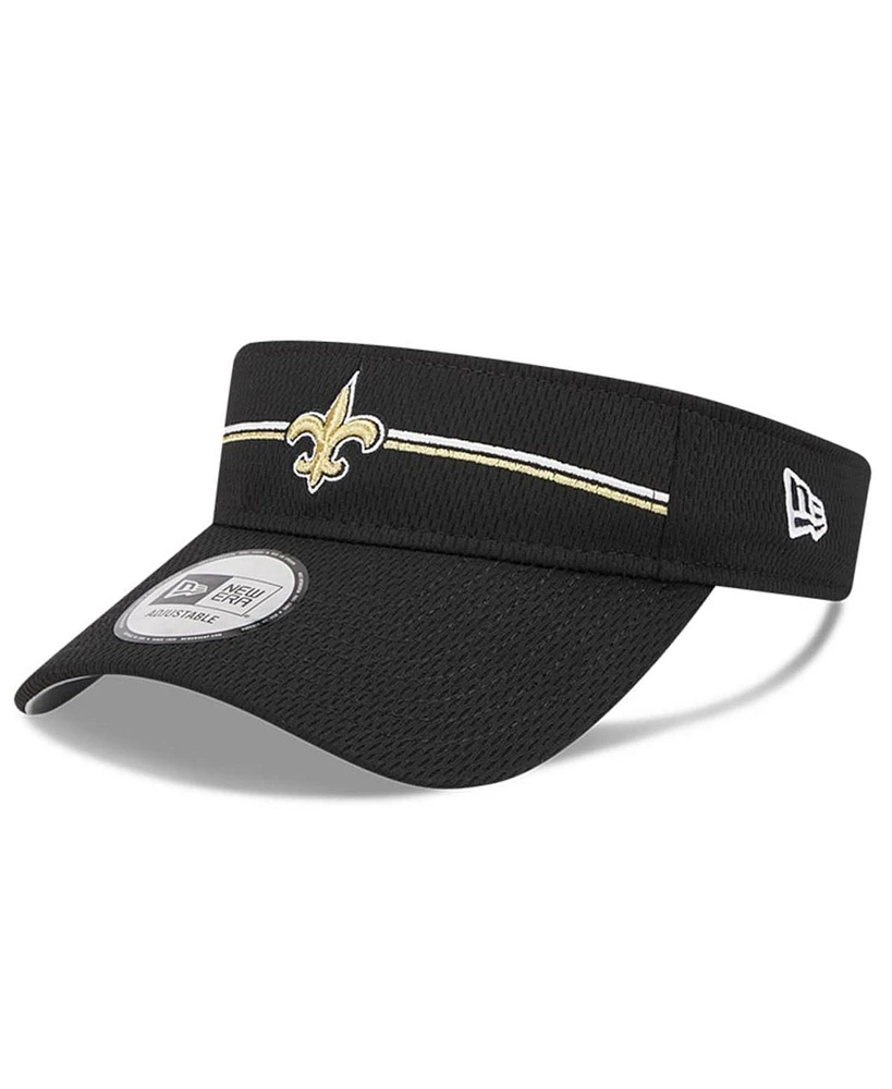 Men's New Era Black New Orleans Saints 2023 Nfl Training Camp Adjustable Visor