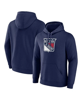 Men's Fanatics Navy New York Rangers Alternate Graphic Fleece Pullover Hoodie