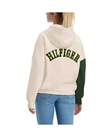 Women's Tommy Hilfiger Cream, Green Bay Packers Harriet Pullover Hoodie