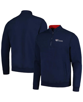 Men's Colosseum Navy Pennsylvania Quakers Tortugas Quarter-Zip Sweatshirt