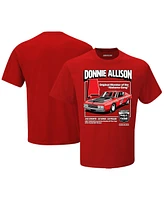 Men's Checkered Flag Sports Red Donnie Allison Nascar Hall of Fame T-shirt