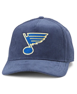 Men's American Needle Navy St. Louis Blues Corduroy Chain Stitch Adjustable Hat