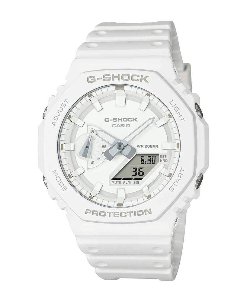 G-Shock Men's Analog Digital White Resin Watch, 45.4mm, GA2100-7A7