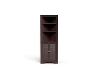 Free Standing Tall Bathroom Corner Storage Cabinet with 3 Shelves