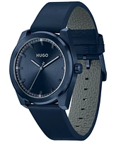 Hugo Boss Men's Bright Quartz Blue Leather Watch 42mm