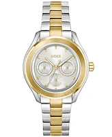 Boss Women's Lida Quartz Multifunction Two Tone Stainless Steel Watch 38mm - Two