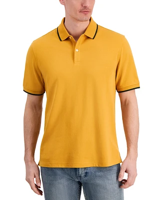 Club Room Men's Regular-Fit Tipped Performance Polo Shirt
