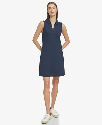 Andrew Marc Sport Women's Sleeveless Knit Polo Dress