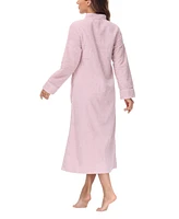 Ink+Ivy Women's Front Zipper Plush Robe