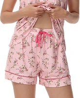 Ink+Ivy Women's Printed Tank Top with Shorts Pajama Set, 2-Piece