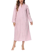 Ink+Ivy Women's Front Zipper Plush Robe