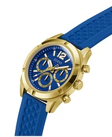 Men's Analog Blue Silicone Watch 44mm