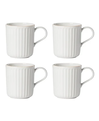 Lenox French Perle Scallop Mugs 4-Piece Set, Service for 4