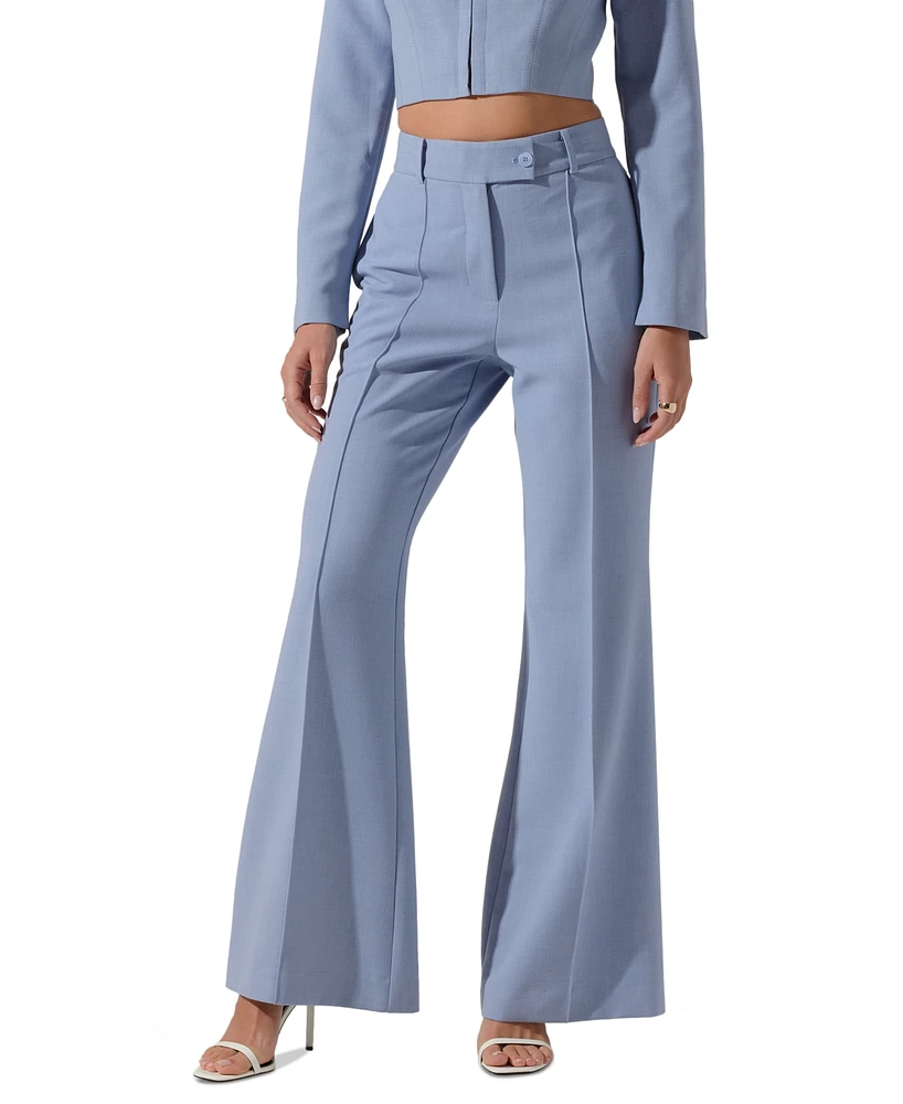 Astr the Label Women's Chaser Mid Rise Flare Leg Pants