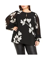 Plus Katalina Floral Top