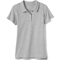 Lands' End School Uniform Girls Short Sleeve Feminine Fit Interlock Polo Shirt