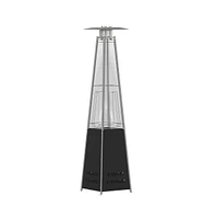 Merrick Lane Stainless Steel Pyramid Shape Portable Outdoor Patio Heater - 7.5 Feet Tall