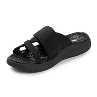 Muk Luks Women's Sassy Cross-Over Slide Sandal
