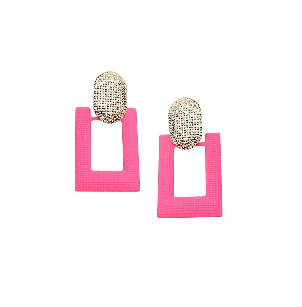 Sohi Women's Geometric Drop Earrings