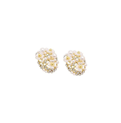 Sohi Women's Micro Floral Stud Earrings