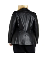 Plus Fallon Faux Leather Jacket