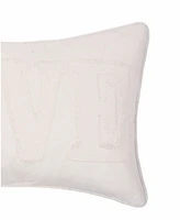 C&F Home 12" x 20" Valentine's Day White "Love" Applique Accent Throw Pillow