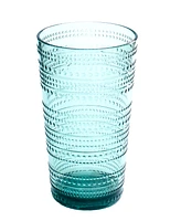 TarHong Beaded Jumbo Cobalt Glasses, Set of 6