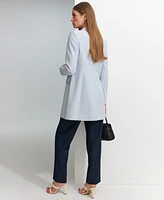 Dkny Women's Logo-Closure Long Blazer