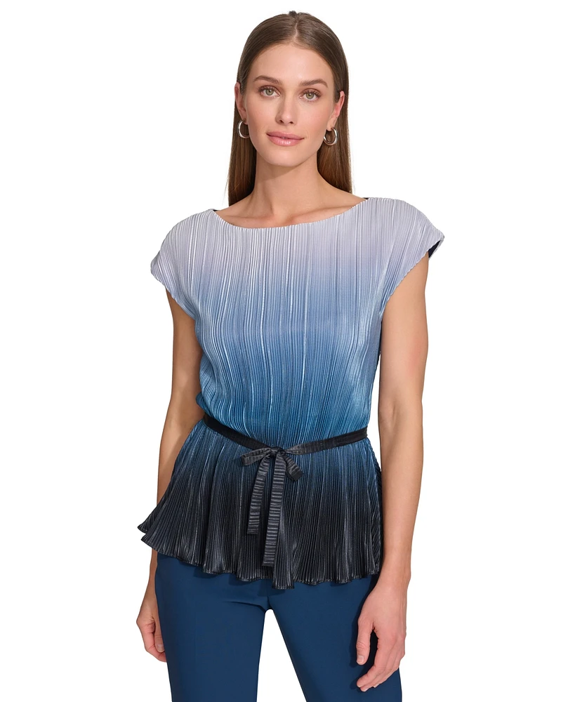 Dkny Women's Pleated Ombre Blouse