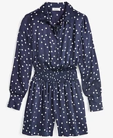 On 34th Women's Smocked Long-Sleeve Romper, Created for Macy's