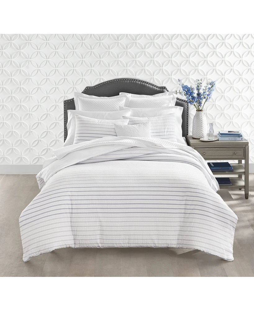 Closeout! Charter Club Seersucker Ombre Stripe, King Comforter Set, Exclusively at Macy's