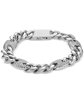 Blackjack Men's Cubic Zirconia Mariner & Curb Link Bracelet