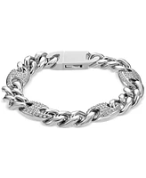Blackjack Men's Cubic Zirconia Mariner & Curb Link Bracelet