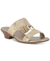 Jones New York Women's Eanna Ornamented Double Band Dress Sandals