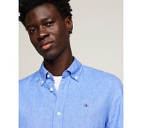 Tommy Hilfiger Men's Regular-Fit Linen Short-Sleeve Shirt
