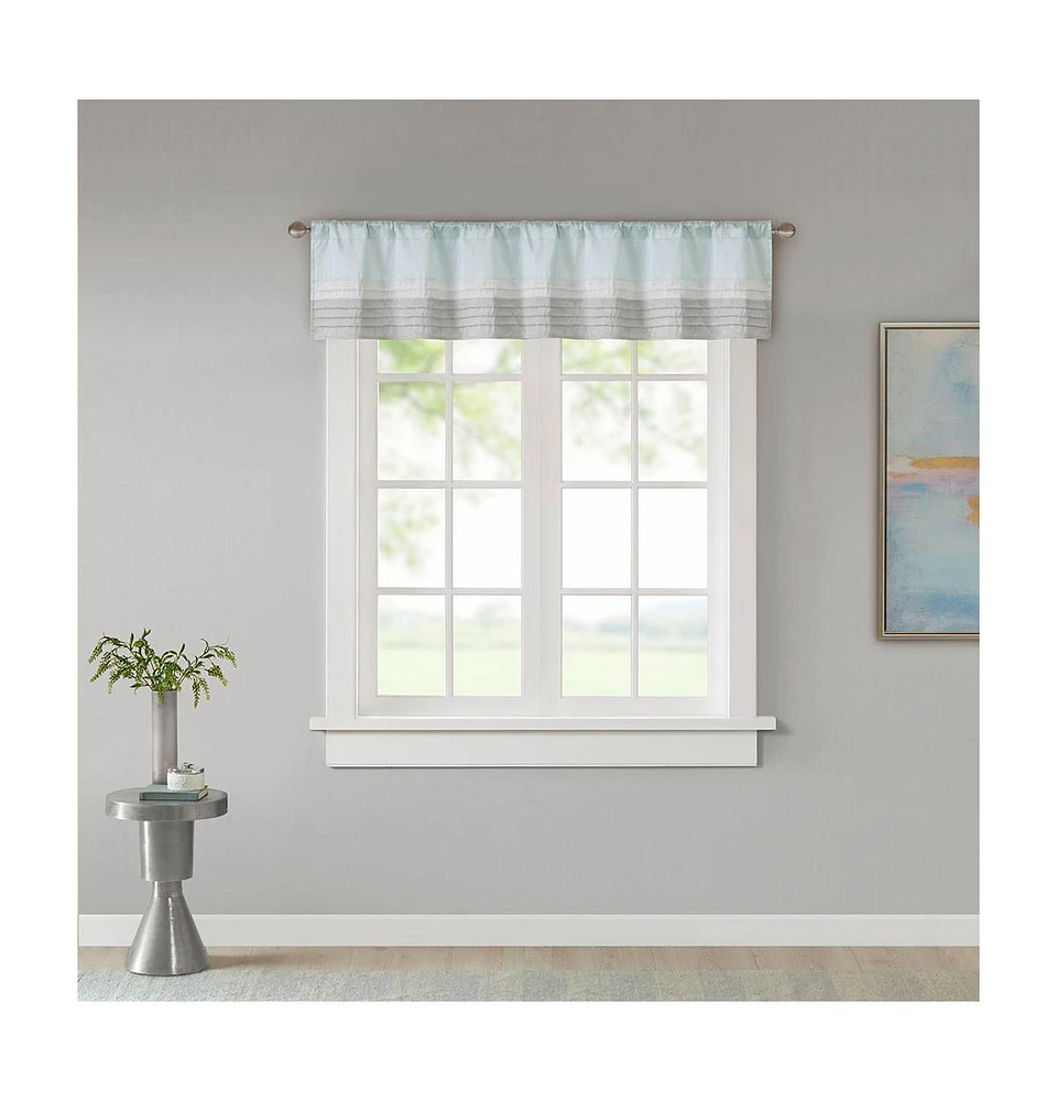 Amherst Polyoni Pin tuck Valance Curtain