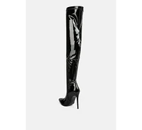 Riggle Long Patent Pu High Heel Boots