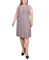 Ny Collection Plus Long Sleeve Jacket and Tweed Dress, 2 Piece Set