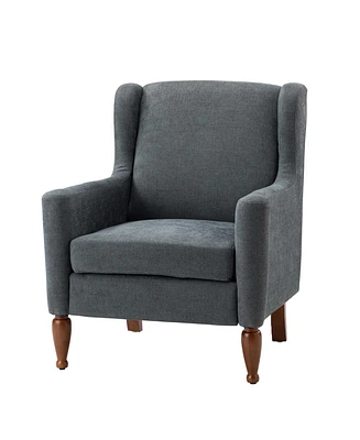 McCauley Transitional Upholstered Armchair with Solid Wood Legs