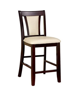 Simplie Fun Set of 2 Counter Height Chairs - Cherry & Ivory