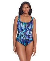 Women's Longitude Twist Drape Tank One-Piece Swimsuit