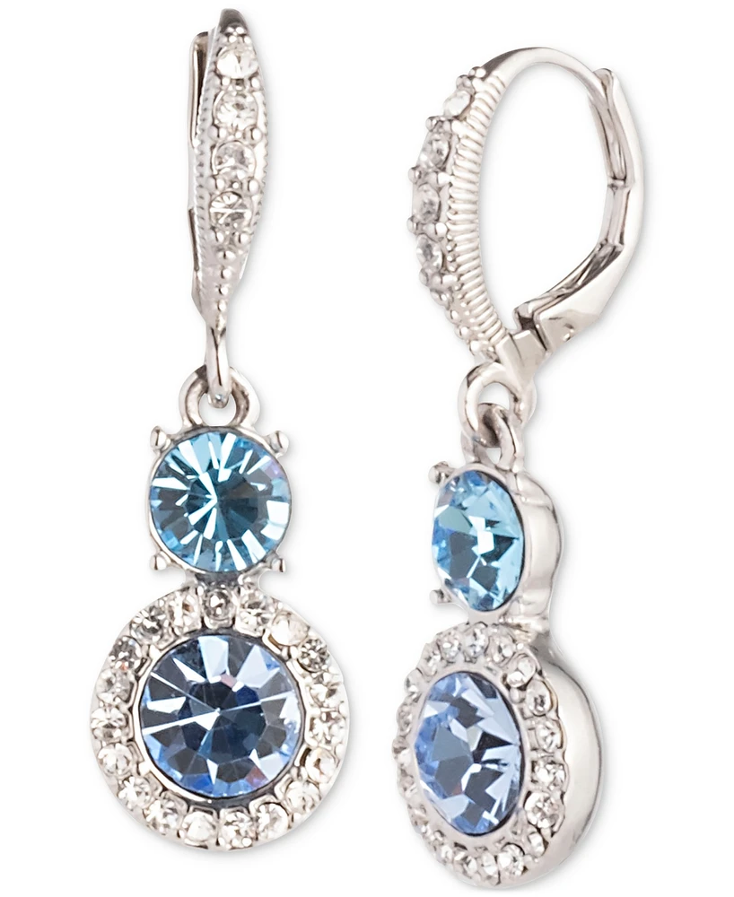 Givenchy Round Crystal Drop Earrings