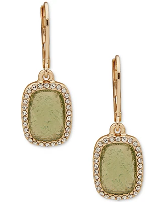 Anne Klein Gold-Tone Crystal Stone Drop Earrings
