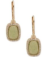 Anne Klein Gold-Tone Crystal Stone Drop Earrings