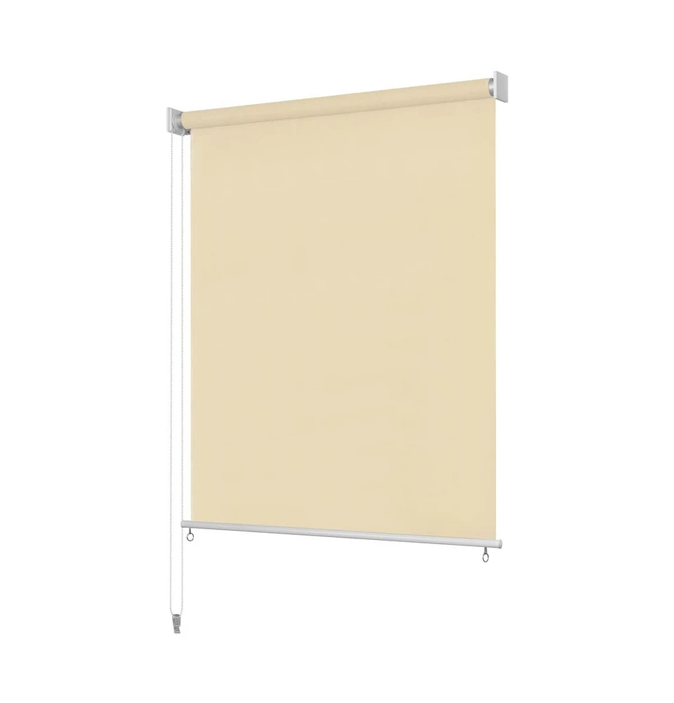 Outdoor Roller Blind Cream 31.5"x90.6" Hdpe