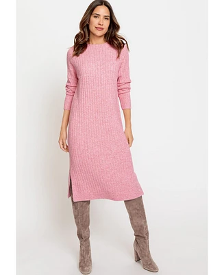 Olsen Long Sleeve Rib Knit Sweater Dress